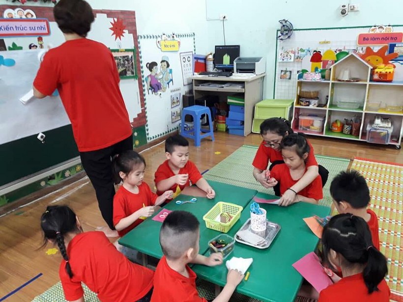 Ảnh có chứa văn bản, người, trong nhà, trẻ em
Mô tả được tạo tự động